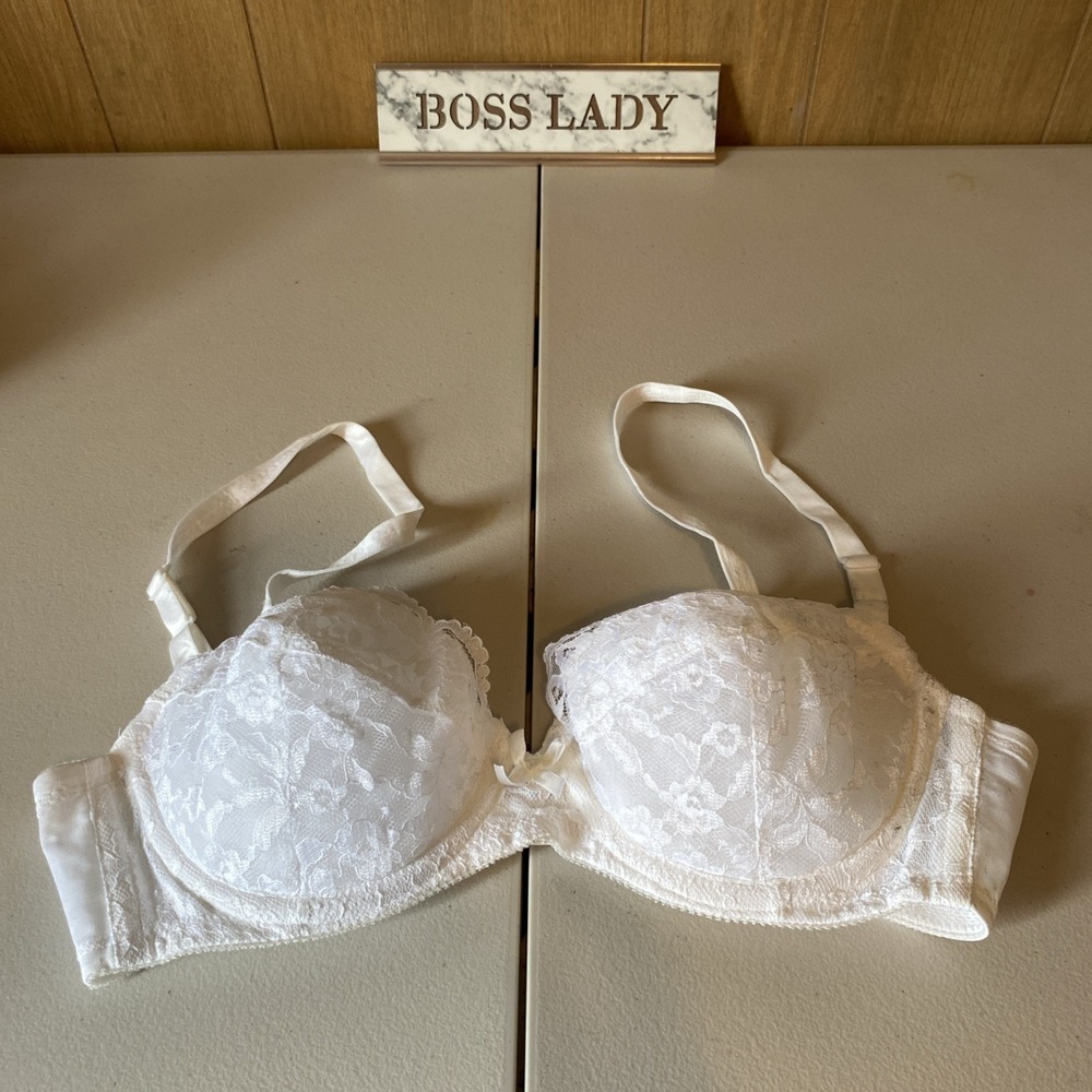 Nwot! Adonna JC Penney Vintage White Lace Balconette Underwire Bra 36B